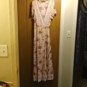 Wrap maxi dress, true wrap 58" length approximately